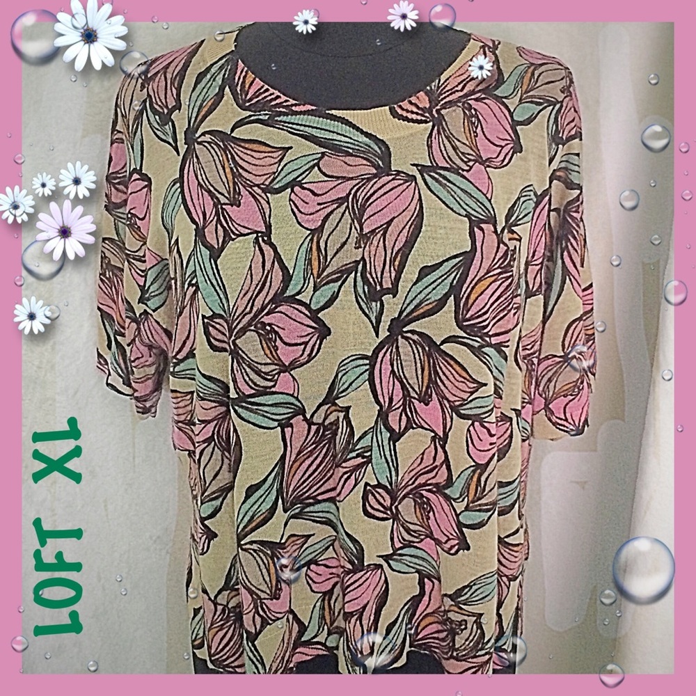 Ann Taylor LOFT Floral Pullover Top